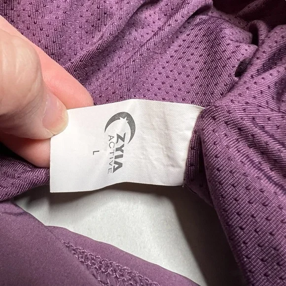 ZYIA Summer Shorts mesh brief lining Women’s Large purple - Picture 9 of 11